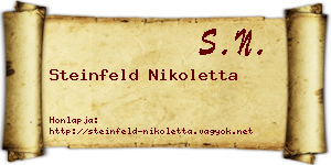 Steinfeld Nikoletta névjegykártya